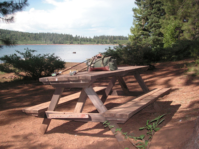 Lakeside camping at Lake Margaret